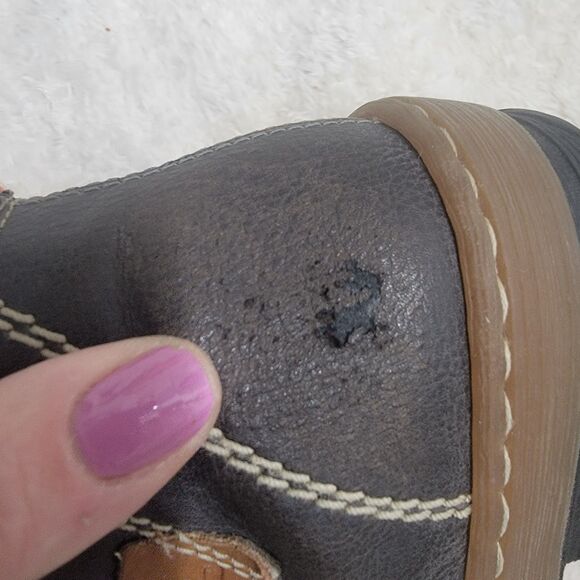 Rieker Felicitas Lace Up Side Zip Combat Boot Brown Multicolor EU 37 US 6-6.5 - Picture 12 of 16